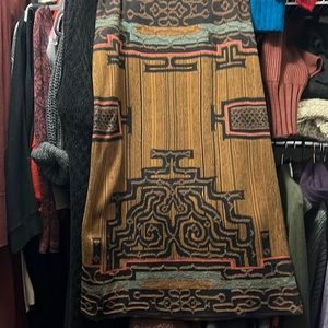 Peruvian Connection knitted pima pull on straight skirt sz XL